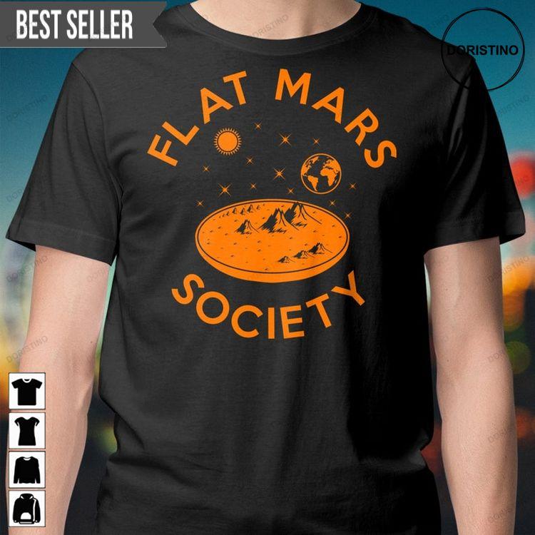 Flat Mars Society Short Sleeve Doristino Hoodie Tshirt Sweatshirt