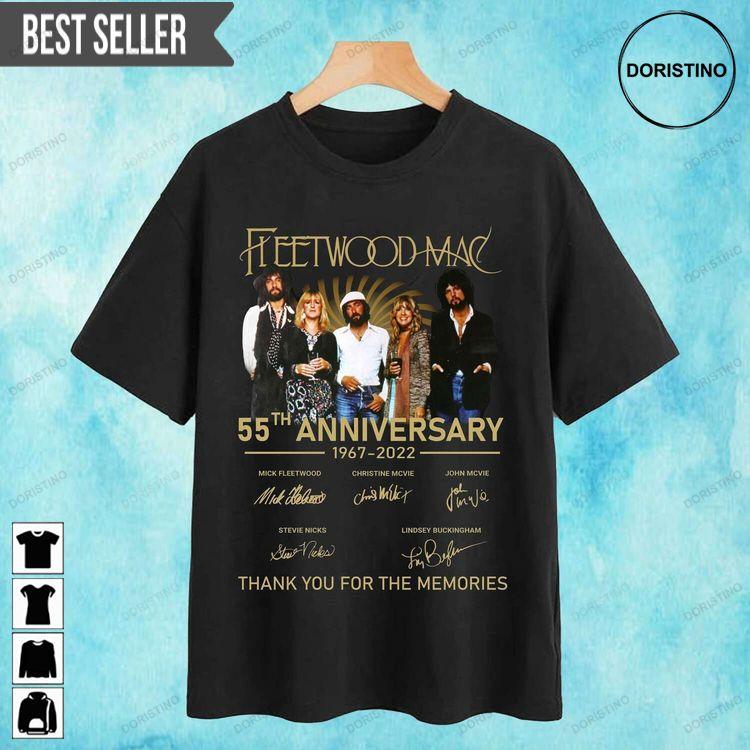 Fleetwood Mac 55th Anniversary 1967-2022 Signatures Thank You For The Memories Doristino Tshirt Sweatshirt Hoodie