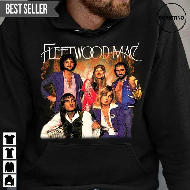 Fleetwood mac long 2024 sleeve hoodie white