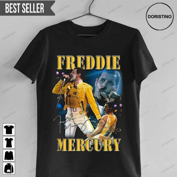 Freddie Mercury British Singer Unisex Doristino Tshirt Sweatshirt Hoodie