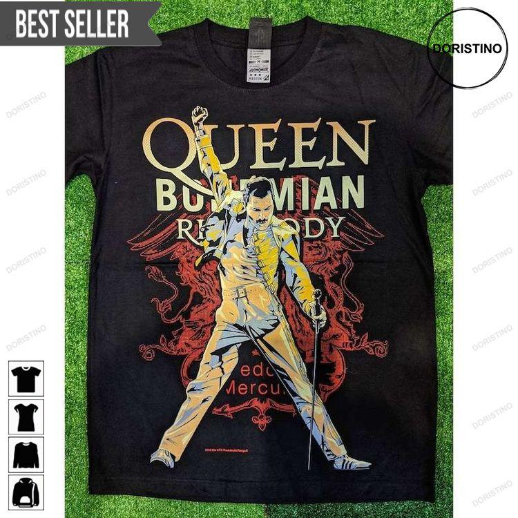 Freddie Mercury Queen Rock Music Short-sleeve Doristino Hoodie Tshirt Sweatshirt