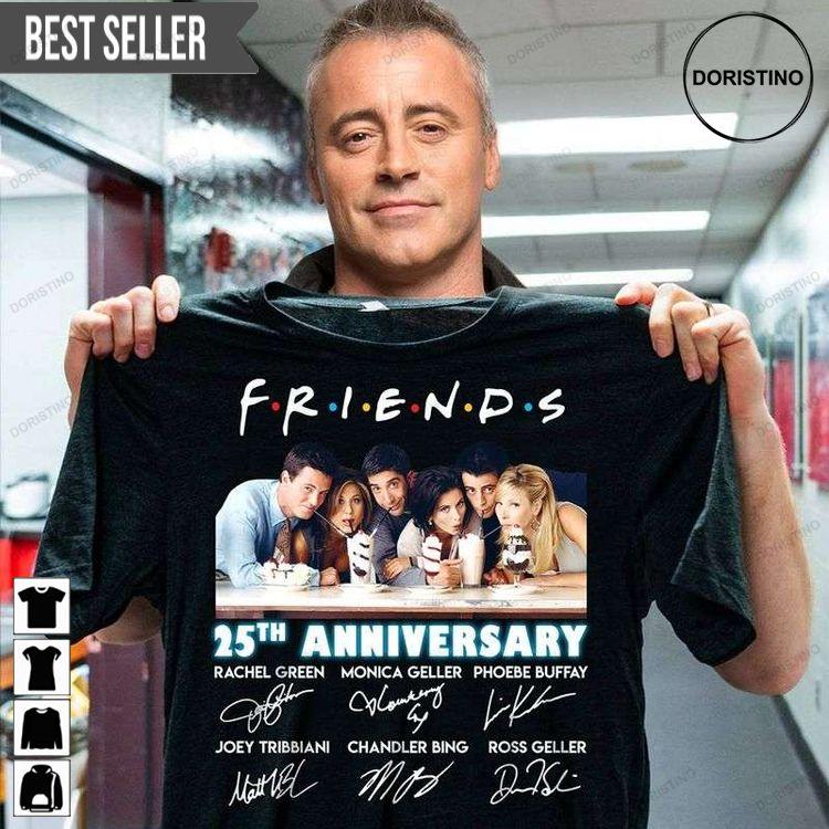Friends 25th Anniversary Signatures Unisex Doristino Hoodie Tshirt Sweatshirt