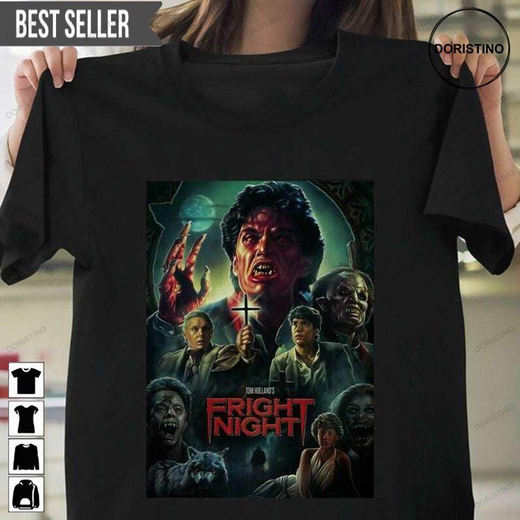 Fright Night 80s Horror Movie Poster Doristino Tshirt Sweatshirt Hoodie