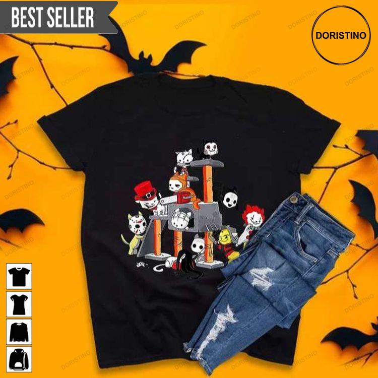 Funny Cat Horror Movie Halloween Doristino Tshirt Sweatshirt Hoodie