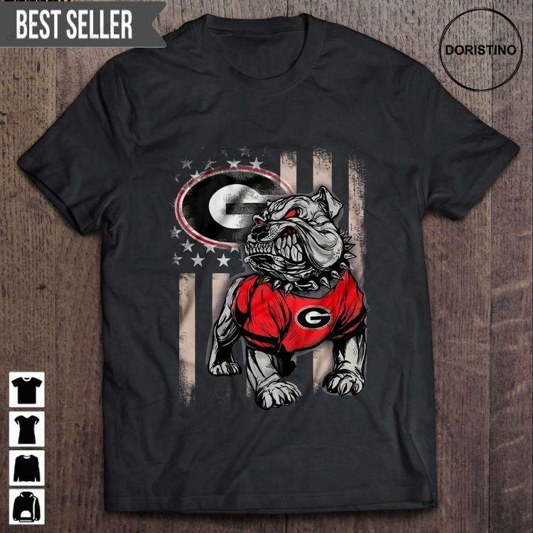 Georgia Bulldogs American Flag Short Sleeve Doristino Tshirt Sweatshirt Hoodie