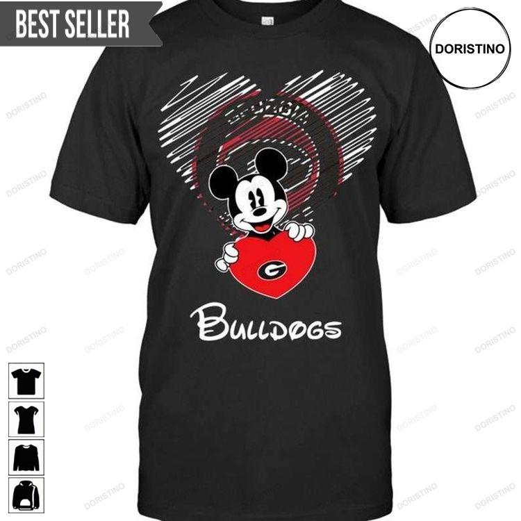 Georgia Bulldogs Mickey Loves Doristino Tshirt Sweatshirt Hoodie