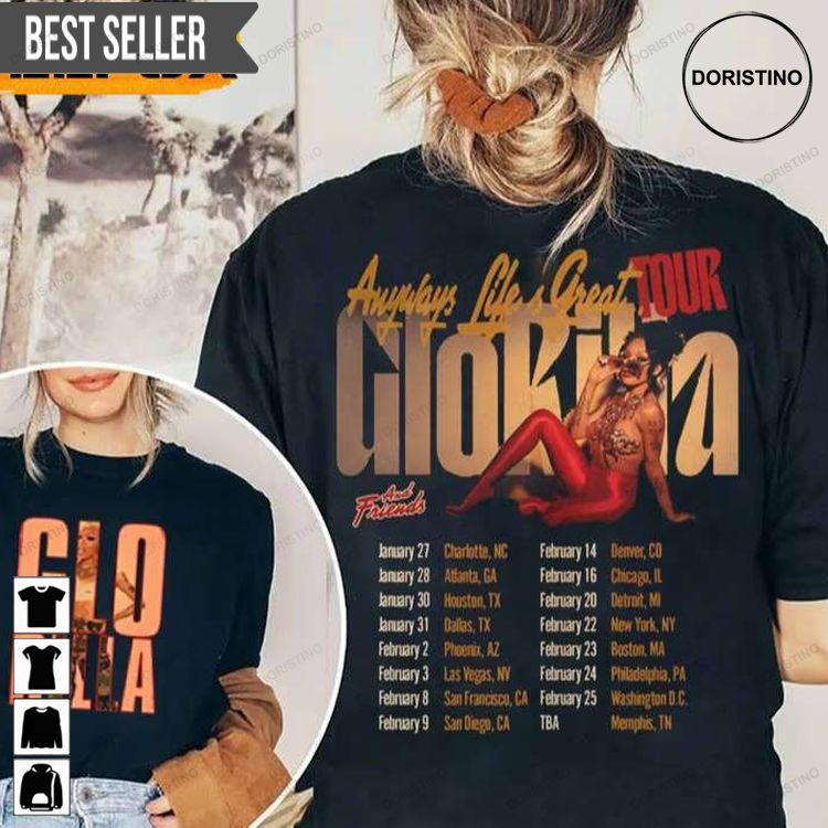 Glorilla Anyways Lifes Great Tour 2023 North America Tour Doristino Hoodie Tshirt Sweatshirt