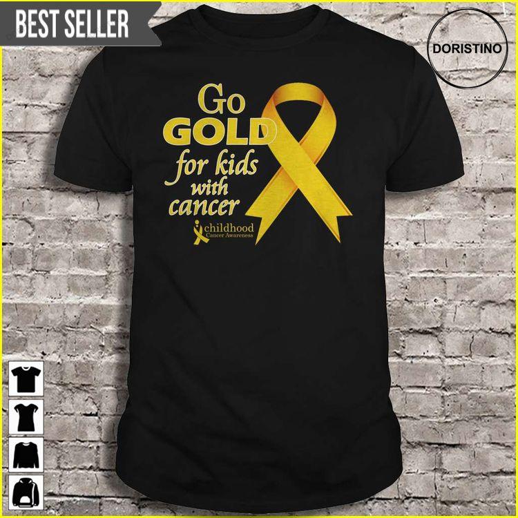Go Gold For With Cancer Childhood Cancer Awareness Unisex Doristino Sweatshirt Long Sleeve Hoodie