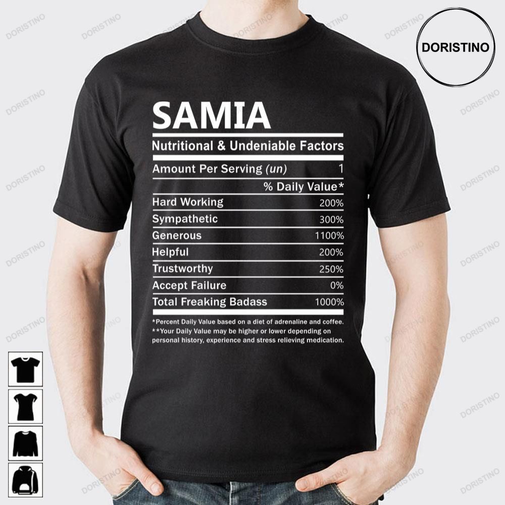 Nutritional And Undeniable Samia Doristino Awesome Shirts