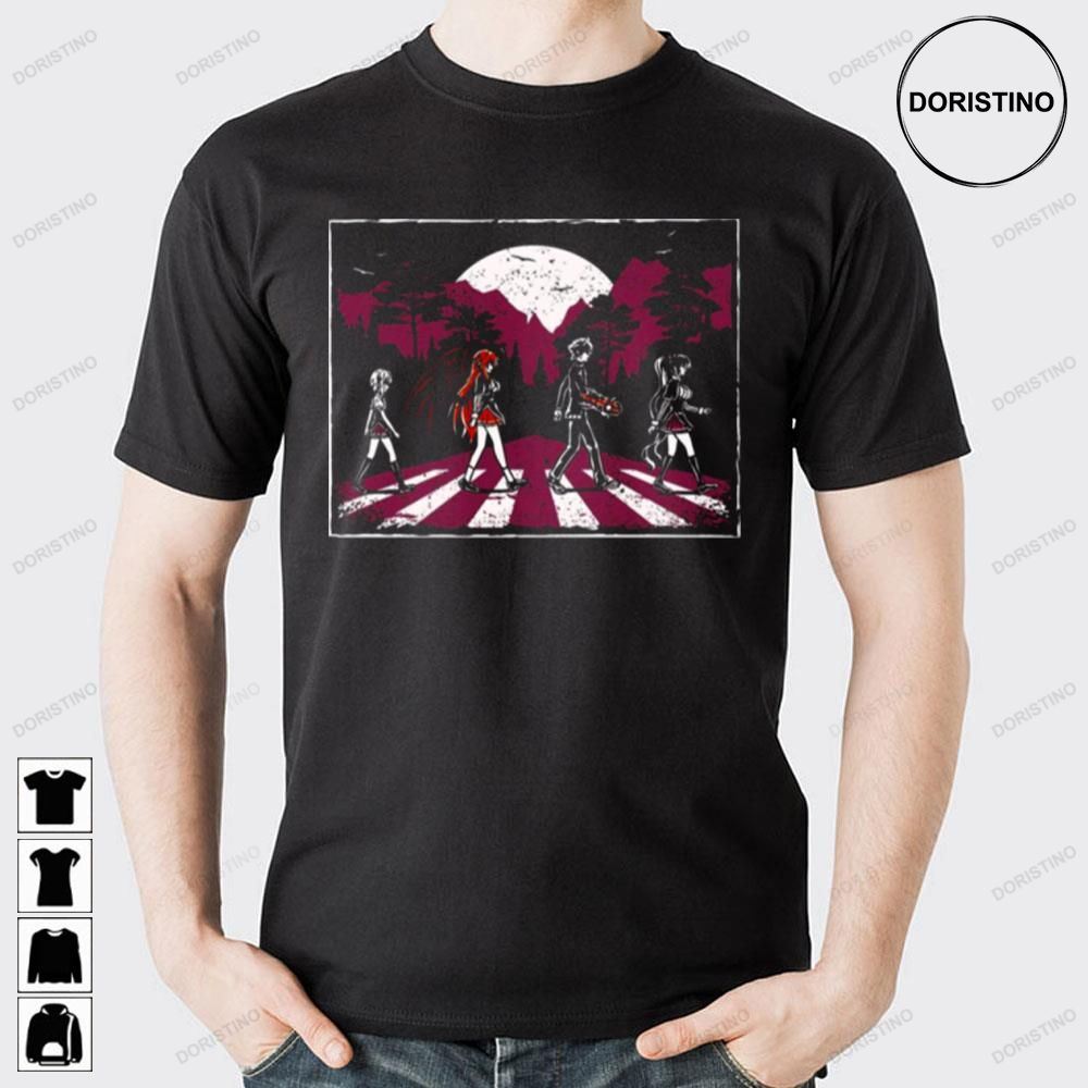 Pink Art Abbey Road High School Dxd Doristino Limited Edition T-shirts