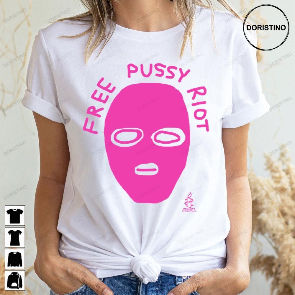 Pink Hat Free Pussy Riot Doristino Limited Edition T-shirts
