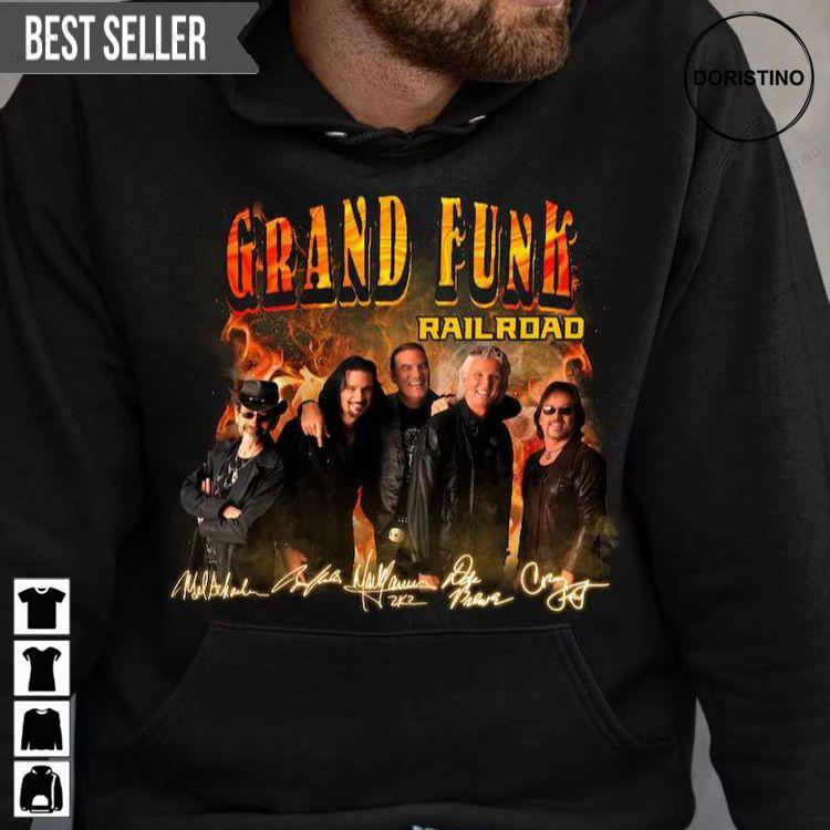 Grand Funk Railroad Rock Band Signatures For Men And Women Tshirt Sweatshirt Hoodie