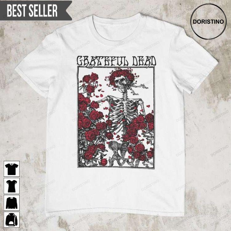 Grateful Dead And Roses Rock Music Hoodie Tshirt Sweatshirt