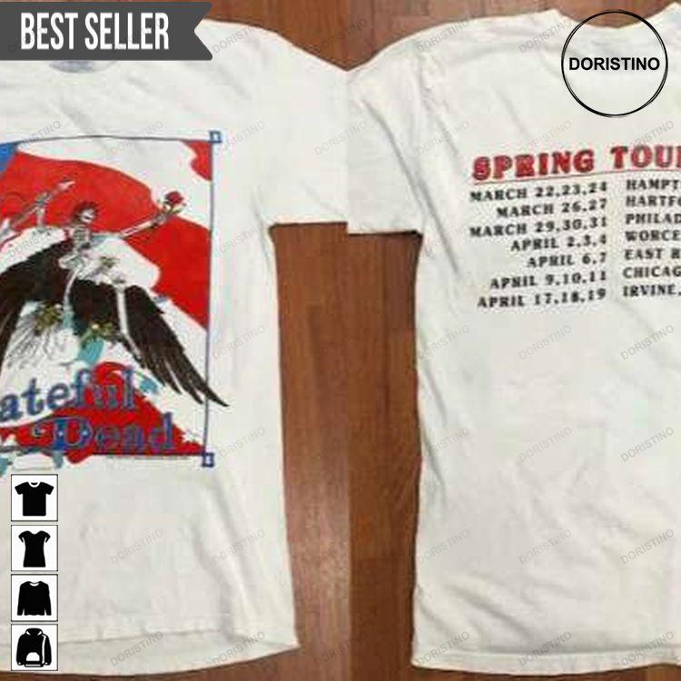 Grateful Dead Spring Tour American Eagle Perez S-5xl Sweatshirt Long Sleeve Hoodie