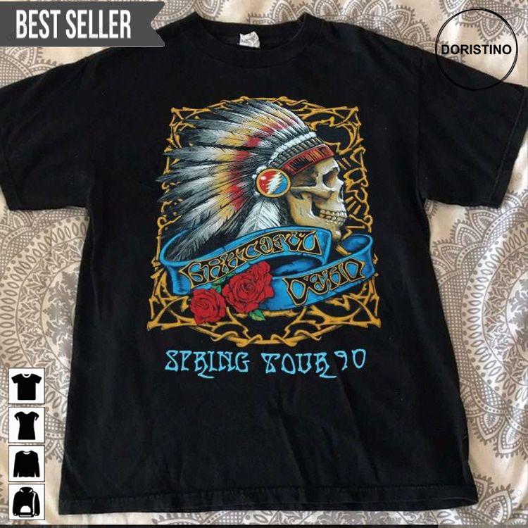 Grateful Dead Spring Tour Vintage 1990 Sweatshirt Long Sleeve Hoodie