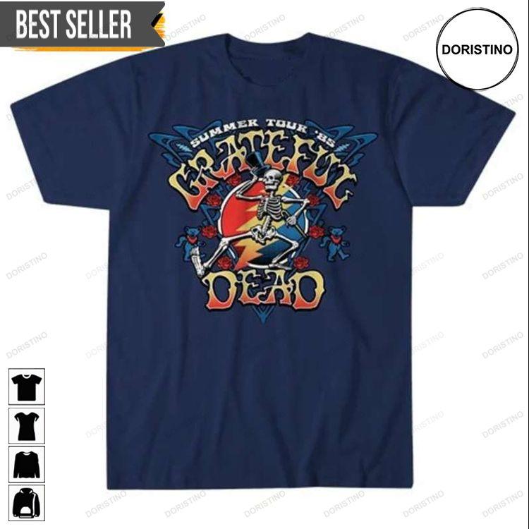 Grateful Dead Struttin Skelly Summer Tour 85 Hoodie Tshirt Sweatshirt