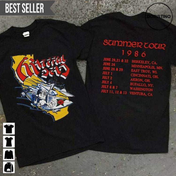 Grateful Dead Summer Tour 1986 Unisex Hoodie Tshirt Sweatshirt