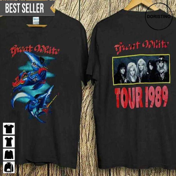Great White Tour Concert 1989 Hoodie Tshirt Sweatshirt