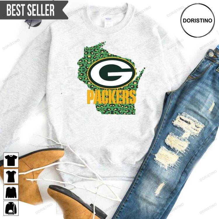 Green Bay Packers Green Leopard Tshirt Sweatshirt Hoodie