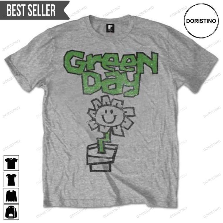 Green Day Rock Band Flower Pot Unisex Hoodie Tshirt Sweatshirt