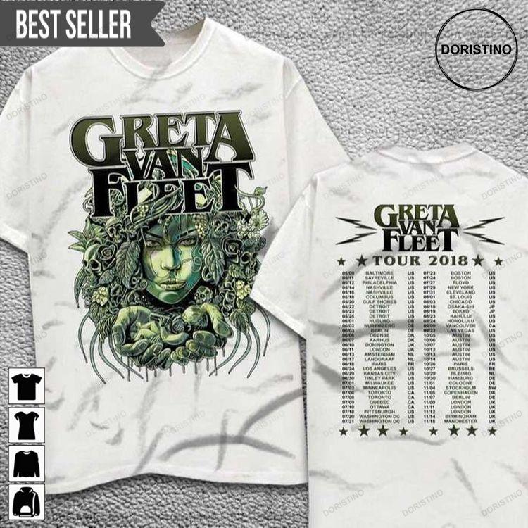 Greta Van Fleet Concert Tour Dates 2018 Tshirt Sweatshirt Hoodie