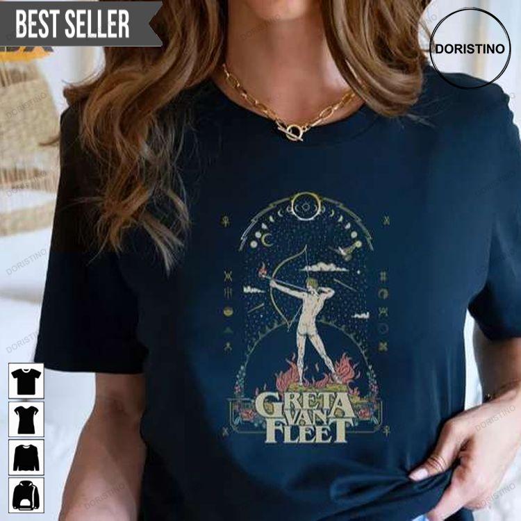 Greta Van Fleet Dream In Gold Tour Concert Sweatshirt Long Sleeve Hoodie