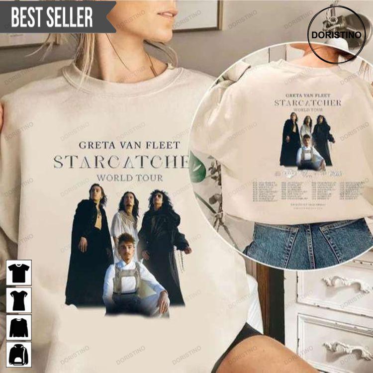 Greta Van Fleet Starcatcher World Tour 2023 Adult Short-sleeve Tshirt Sweatshirt Hoodie