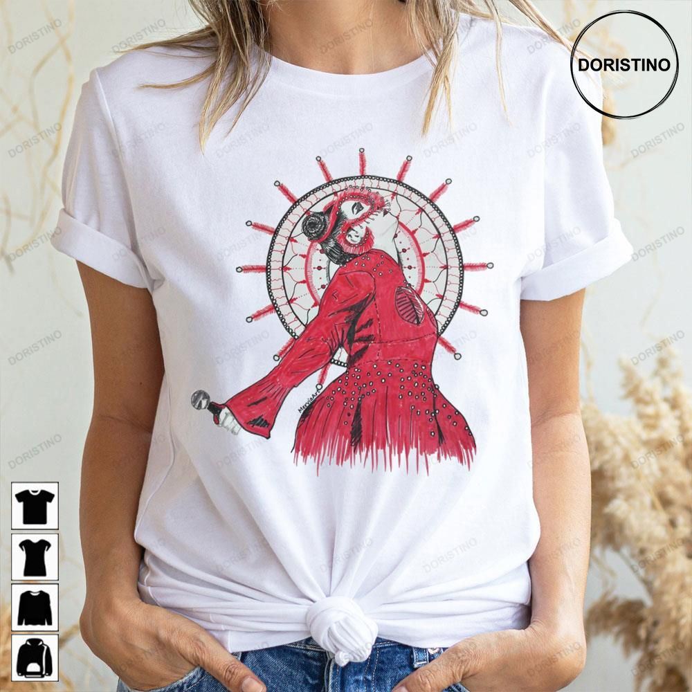 Red Vulnicura Bjork Doristino Limited Edition T-shirts