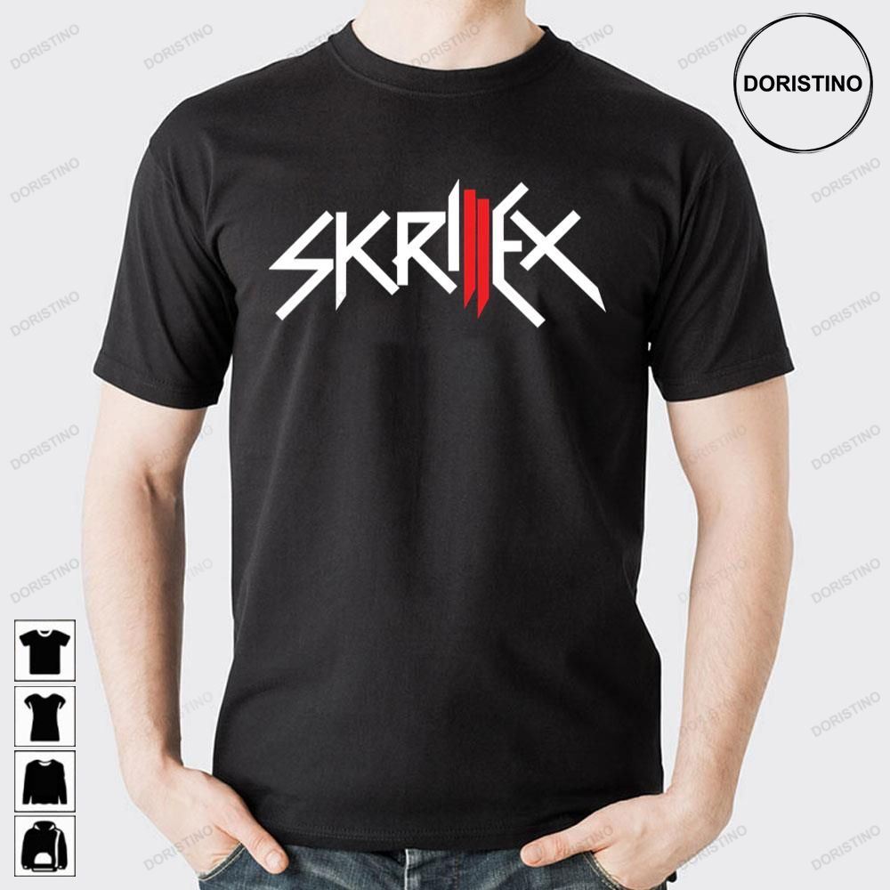 Red White Skrillex Logo Doristino Limited Edition T-shirts