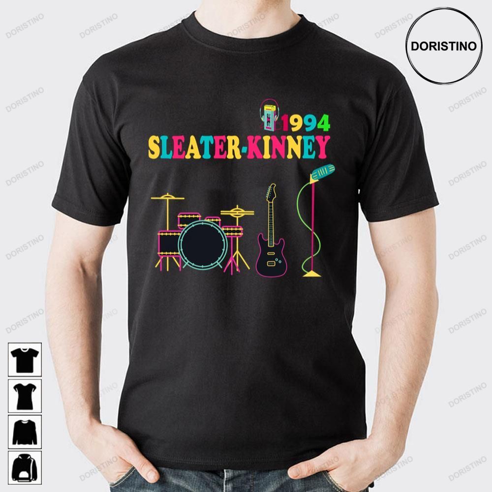 Retro Art Color Sleater Kinney 1994 Doristino Limited Edition T-shirts