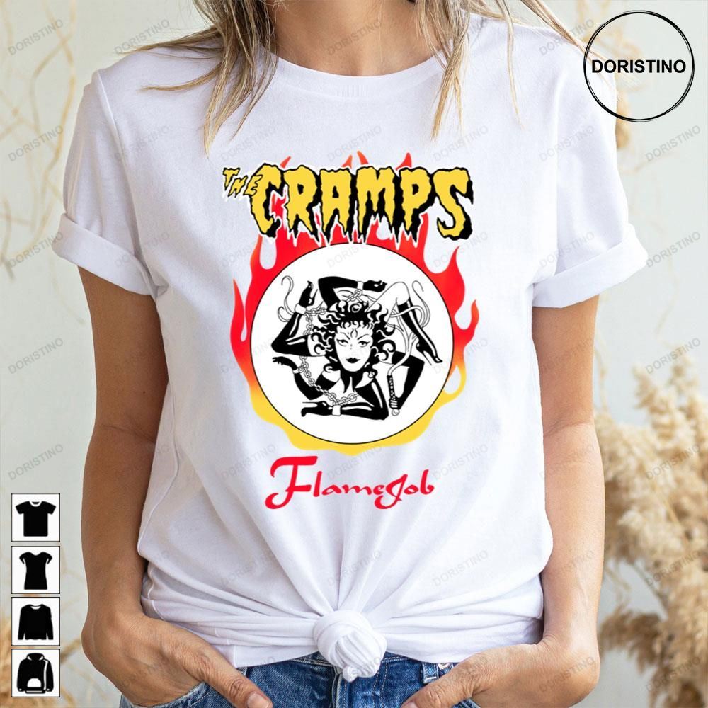 Retro Art Flamejob The Cramps Doristino Trending Style