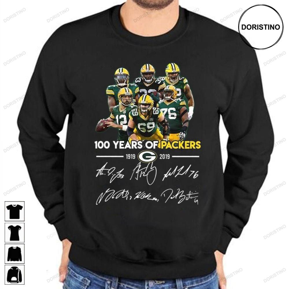 100 Years 1919 2019 Green Bay Packers Football Thank You For The Memories Awesome Shirts