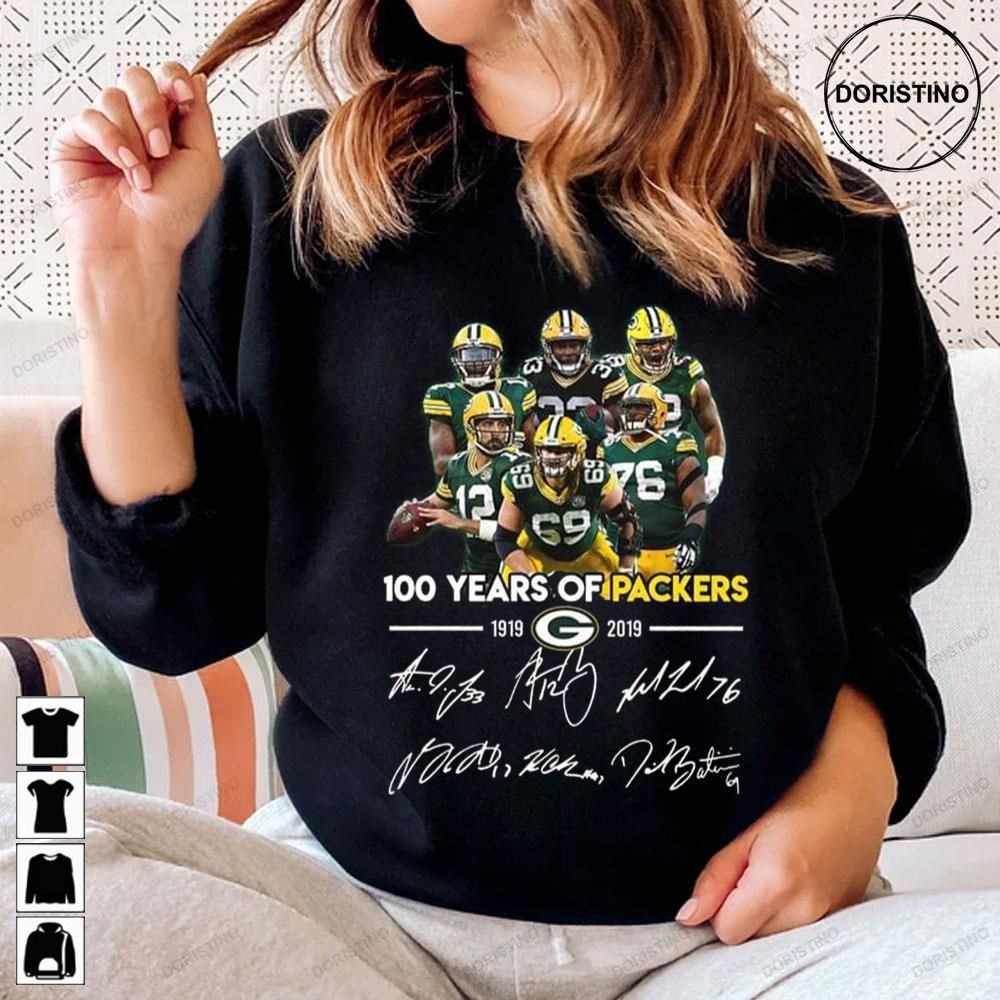 100 Years Of Green Bay Packers 1919-2019 Thank You For The Memories T-Shirt  - TeeNavi