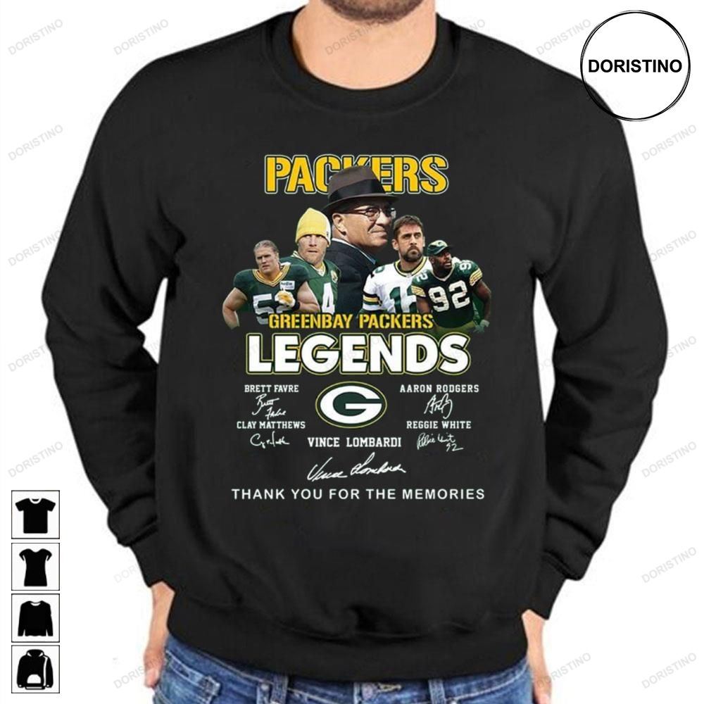 Greeenbay Packers Legends Vince Lombardi Thank You For The Memories Limited Edition T-shirts
