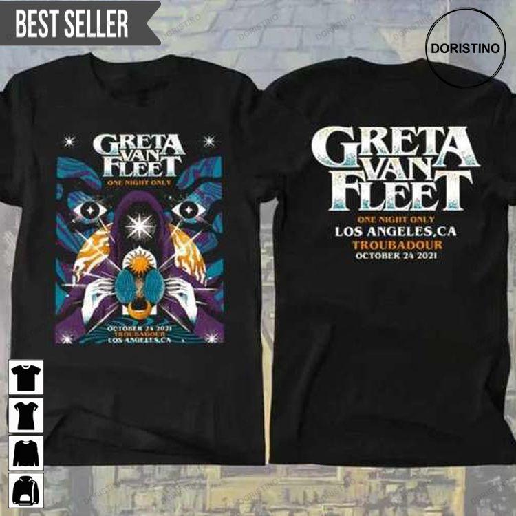 Greta Van Fleet Troubadour Los Angeles Ca Unisex Graphic Sweatshirt Long Sleeve Hoodie