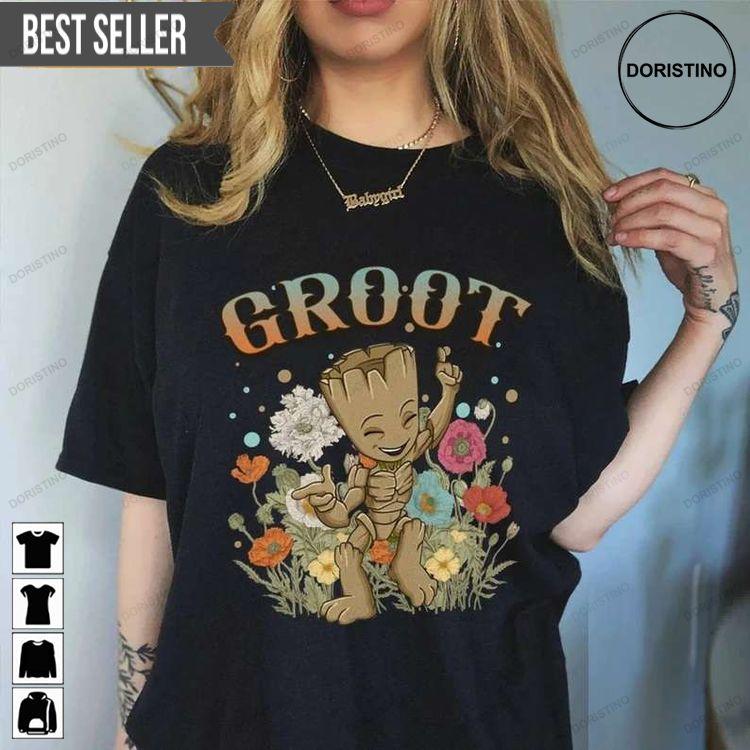 Groot Floral The Guardians Of The Galaxy Hoodie Tshirt Sweatshirt