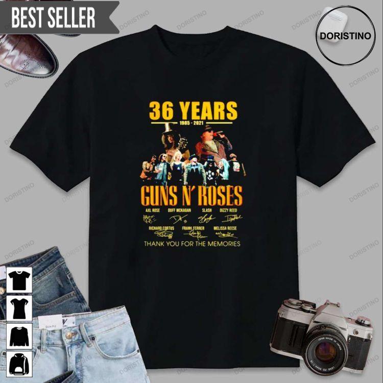 Guns N Roses 1985-2021 Thank You For The Memories Sweatshirt Long Sleeve Hoodie