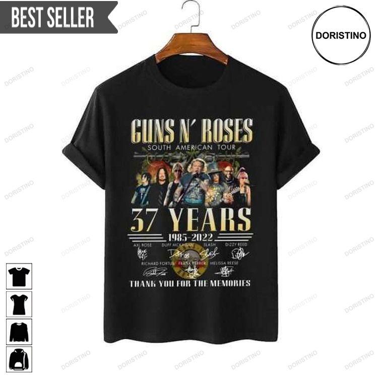 Guns N Roses Band South American Tour 37 Years 1985-2022 Hoodie Tshirt Sweatshirt
