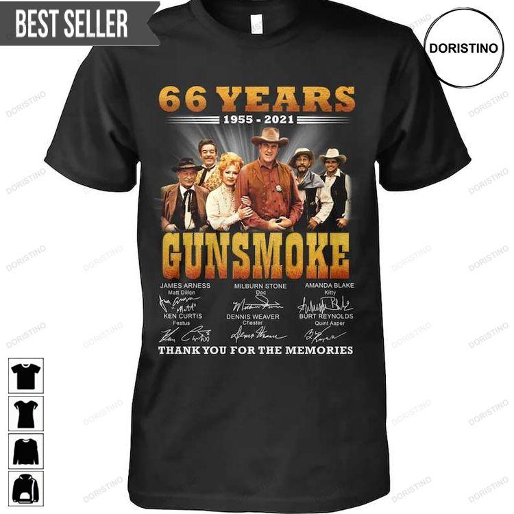 Gunsmoke 66 Years 1955-2021 Thank You For The Memories Hoodie Tshirt Sweatshirt