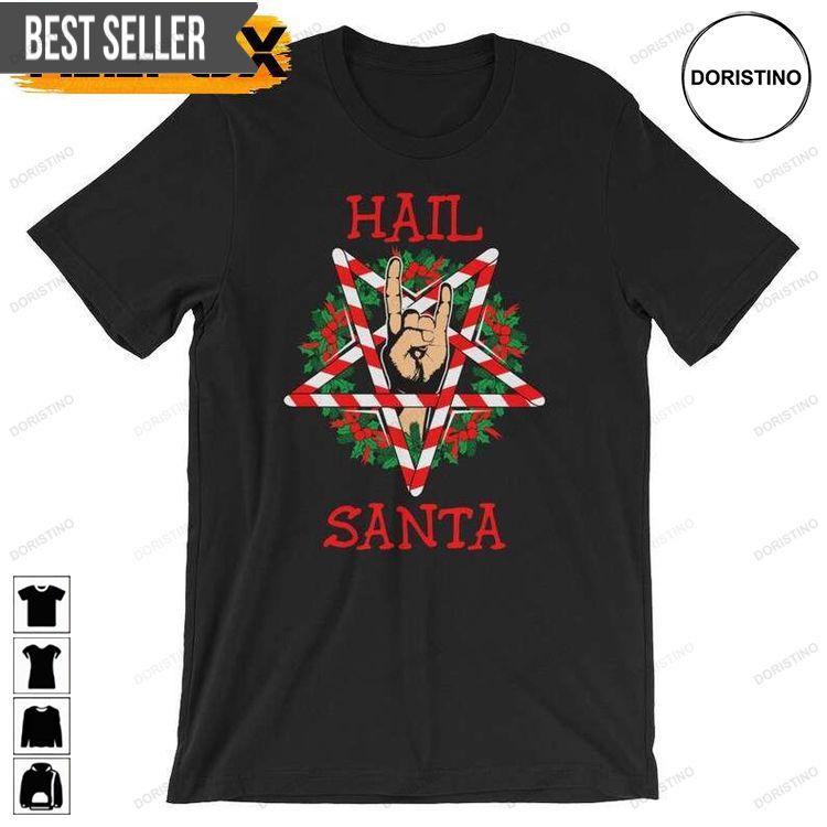 Hail Santa Christmas Gift Sweatshirt Long Sleeve Hoodie