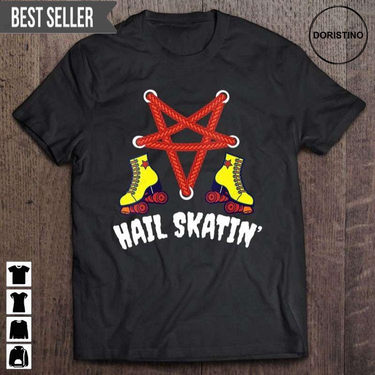Hail Skatin Vintage Satan Punk Skating Roller Derby Unisex Tshirt Sweatshirt Hoodie