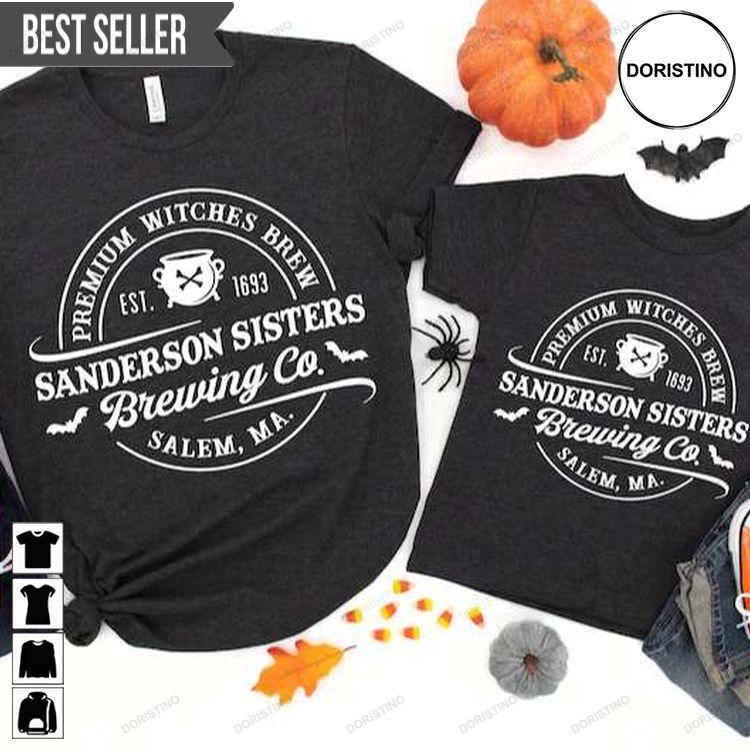 Halloween Sanderson Sisters Witches Brewing Co Sweatshirt Long Sleeve Hoodie