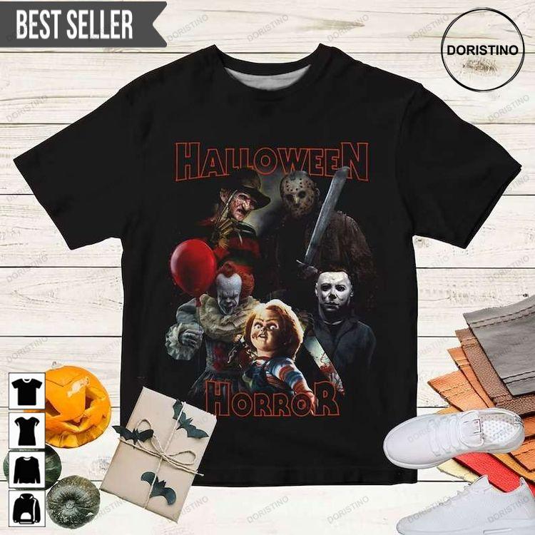 Halloween Squad Michael Myers Chucky Freddy Krueger Jason Voorhees Short-sleeve Tshirt Sweatshirt Hoodie