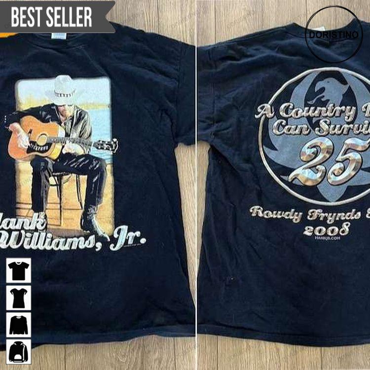 Hank Williams Jr 2008 Tour Concert Short-sleeve Sweatshirt Long Sleeve Hoodie