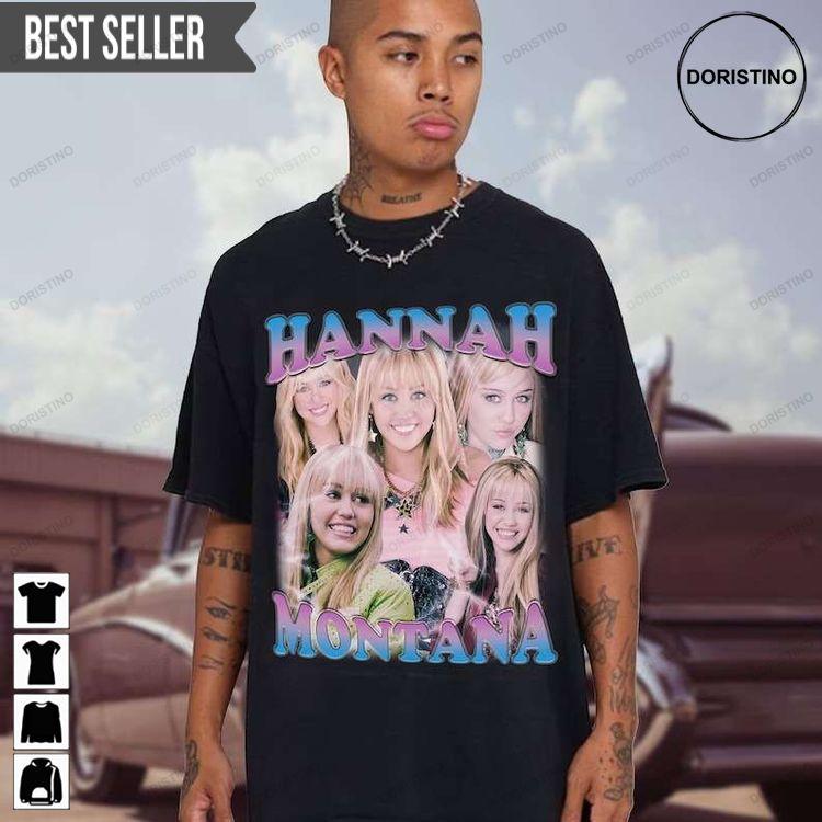 Hannah Montana Bootleg Short Sleeve Hoodie Tshirt Sweatshirt