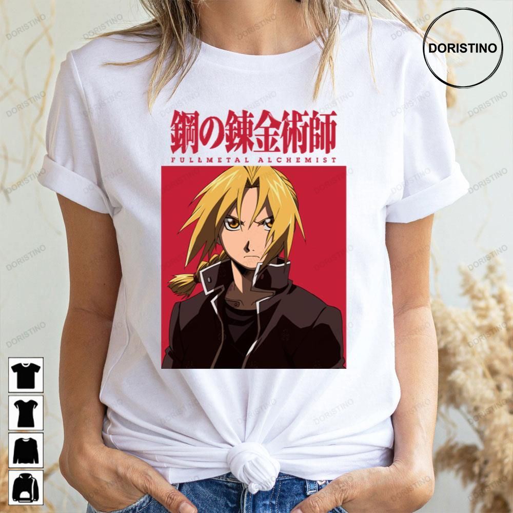 Red Art Edward Elric Fullmetal Alchemist Doristino Limited Edition T-shirts