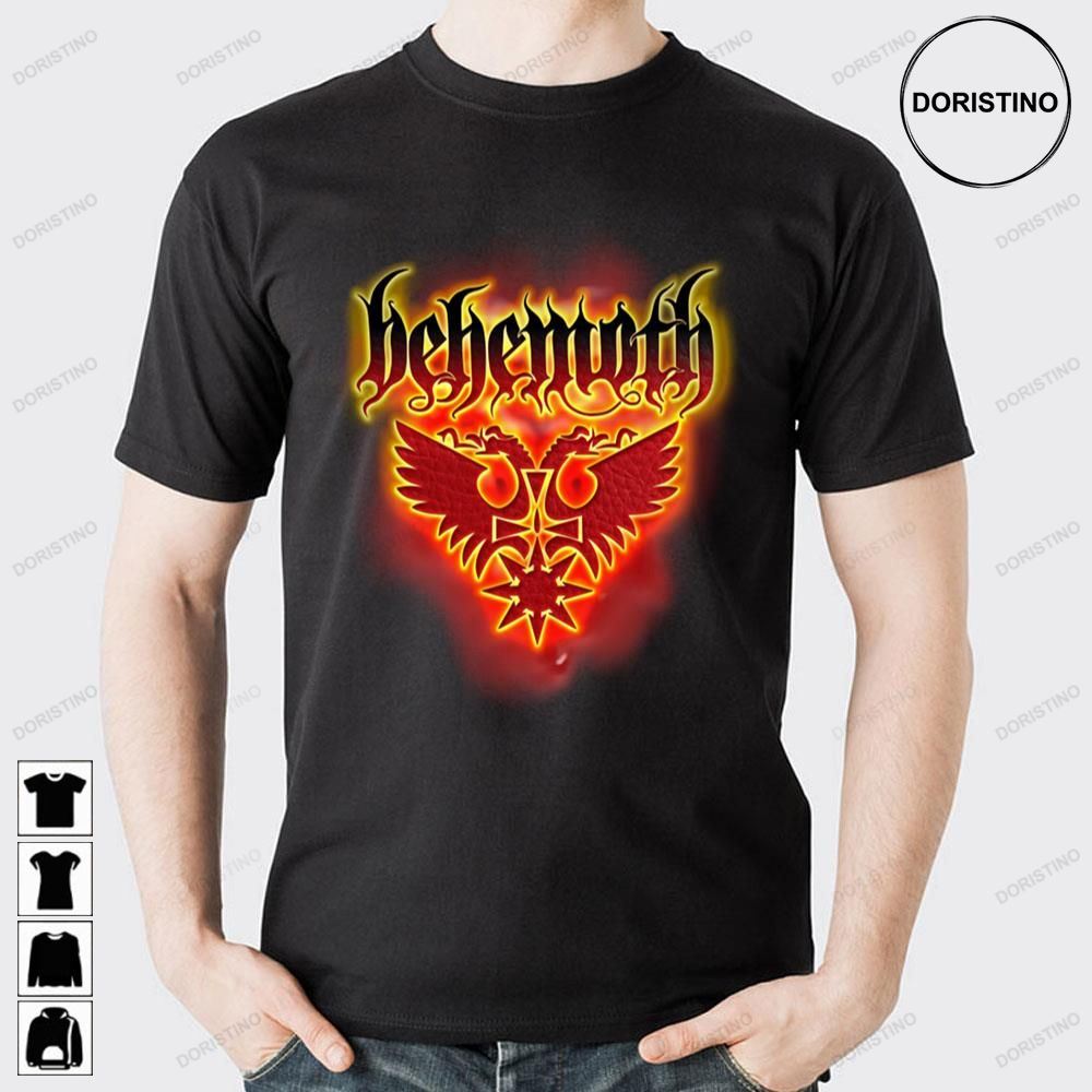 Red Art Flame Behemoth Doristino Awesome Shirts