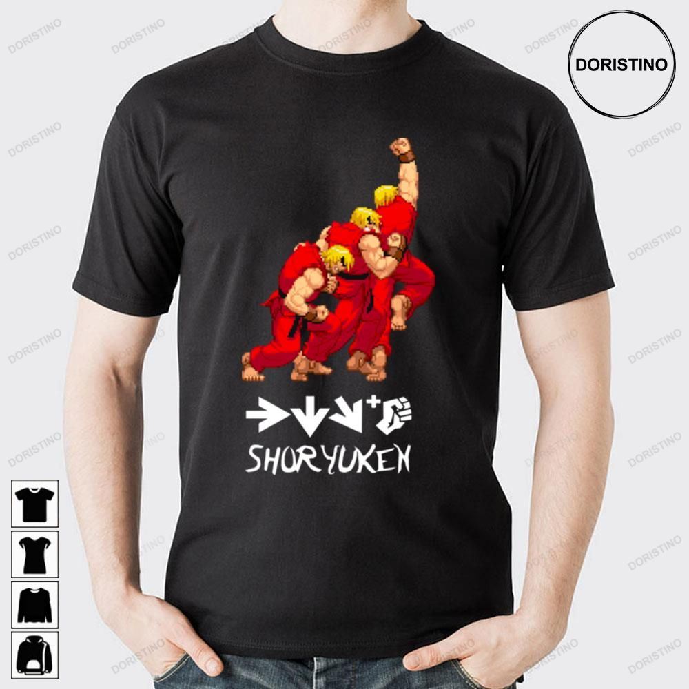 Red Art Shoryuken Street Fighter Doristino Limited Edition T-shirts