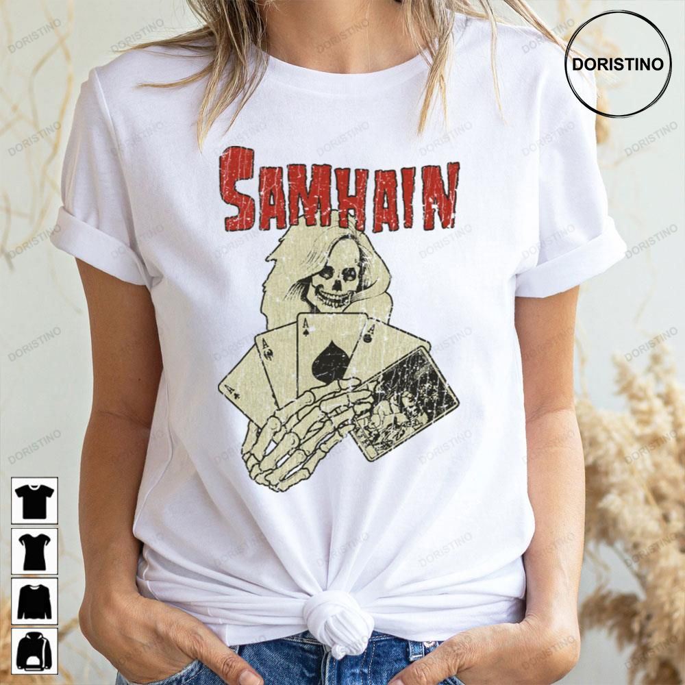 Red Art Skull Vintage Samhain Doristino Limited Edition T-shirts