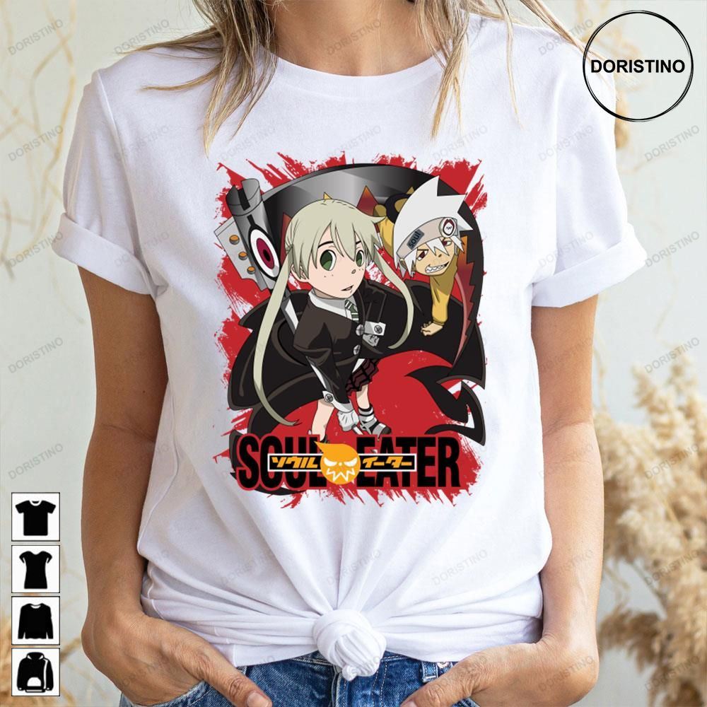 Red Art Soul Eater Evans And Maka Death The Kids Doristino Limited Edition T-shirts